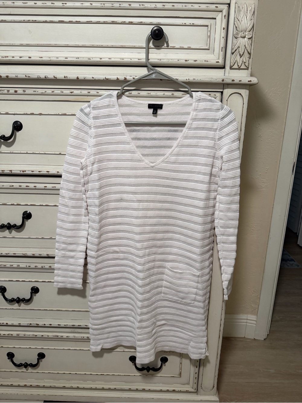 Talbots White V-Neck Swim Coverup- Clearance - small mark- NWOT